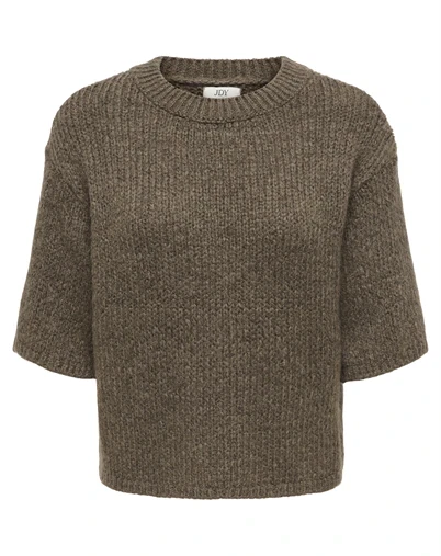 JDY - JDYDicte Pull O-Neck Strik - Shitake 